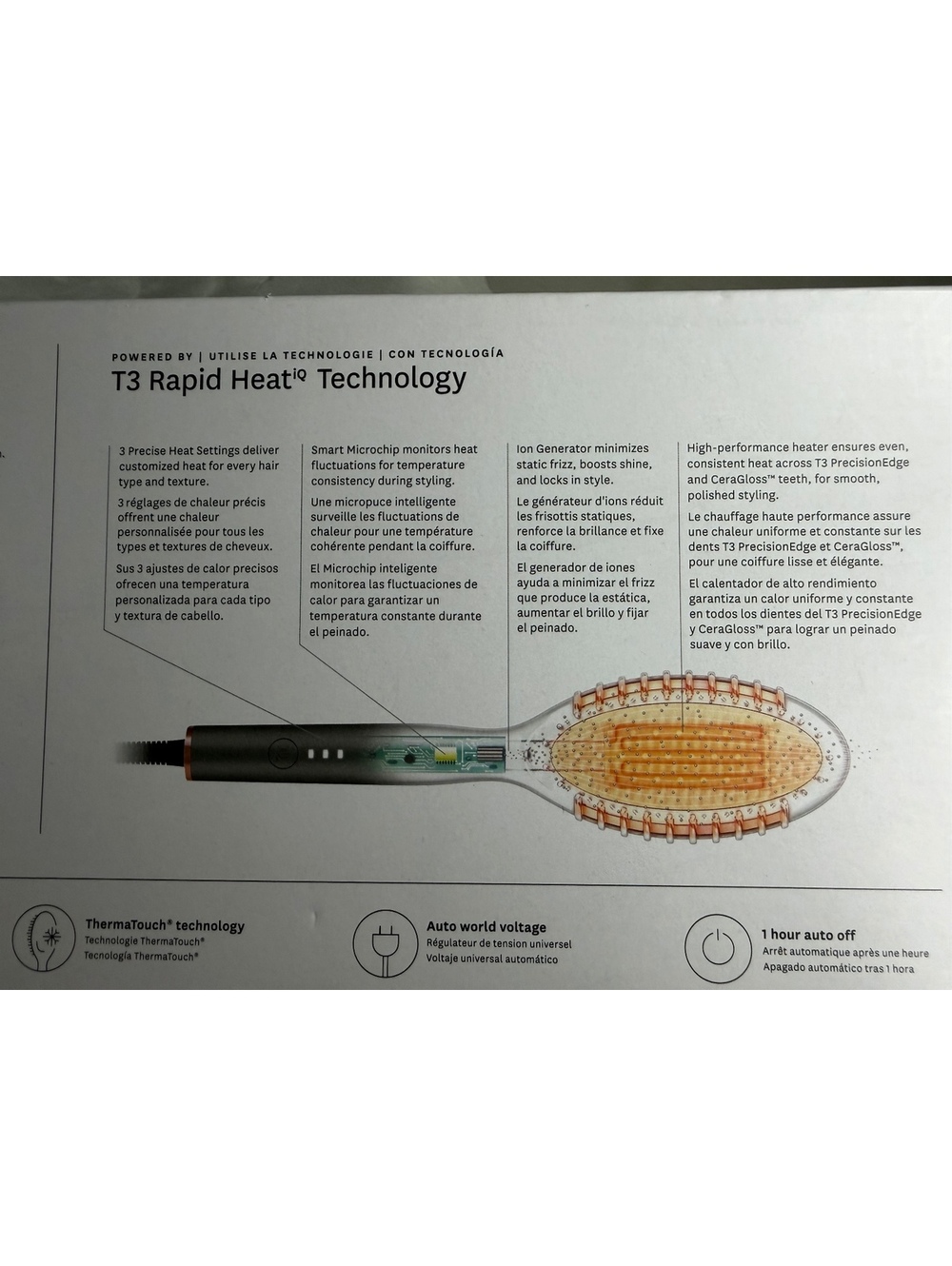 T3 EDGE Heated Smoothing & Styling Brush Brand New in the Box - Picture 5 of 9